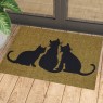 Kediler Baskılı Kauçuk Kapı Önü Paspası