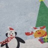Christmas Yılbaşı Penguenler Tasarımlı Dekoratif Halı Paspas